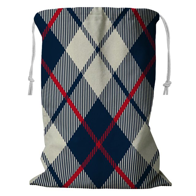 Cesta de almacenamiento ABPHQTO diagonal textura tela beige azul 45x60 cm