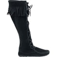 thumbnail image 2 of Minnetonka Women's Front Lace Knee High Boots, 6 M Black, 2 of 7