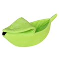 thumbnail image 3 of Cama de Plátano Acolchada perfecl para Gatos Casa para Descansar Azul Verde, 3 of 8