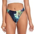 thumbnail image 1 of Balery Cosmic Cat In Window Tangas de Algodón para Mujer con Estampado – Ropa Interior Sexy, Transpirable, G-string-Large, 1 of 6