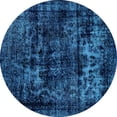 thumbnail image 1 of Ahgly Company Indoor Round Persian Light Blue Bohemian Area Rugs, 4' Round, 1 of 4