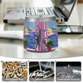 thumbnail image 6 of Yayeee Ashtray with Lid for Cigarette Smokeless Stainless Steel Home Ash Holder, Purple Window Scene, 6 of 7
