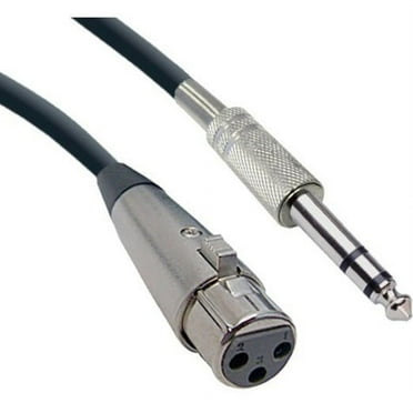 XLR Female to 1/4 Inch Stereo Male Audio Cables, 6ft - 10XR-01606