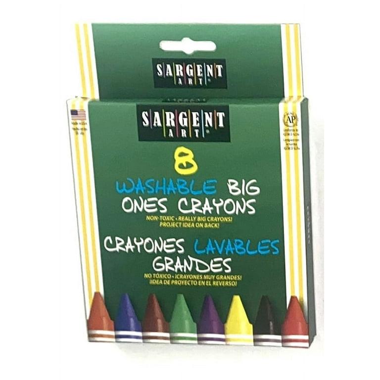 Sargent Art Inc. Big Ones Washable 8Ct Crayons (MADE IN USA)- 2
