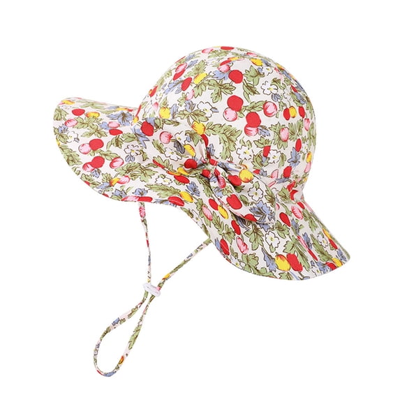 BOBOGOJP Beautiful Baby Sun Hat 0-6 Months - Adjustable Toddler Hat with UPF 50 Sun Protection - Cute Kids Bucket Hat for Beach