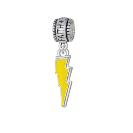 Yellow Lightning Bolt - Faith Hope Love Charm Bead
