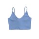 thumbnail image 1 of Txlixc Blusas cortas sin espalda con cuello en V y tirantes finos acanalados para mujer Txlixc Sexy, 1 of 3