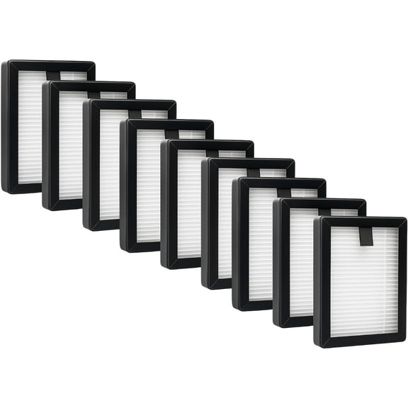Nispira 3-in-1 True HEPA Filter Replacement Compatible with KOIOS and MOOKA Air Cleaner Air Purifier Model PM1220. A set of 9 Filters