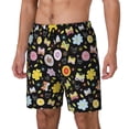 thumbnail image 1 of Cauagu Flower Butterfly Print Mens Swim Trunks Quick Dry Board Shorts Swim Shorts with Compression Liner Bathing Suits-Small, 1 of 6