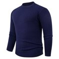 thumbnail image 1 of Kalauyu Men's Pullover Sweater Crewneck Cable Knit Long Sleeve Sweater Classic Soft Knitted Sweaters with Ribbing Edge, 1 of 5