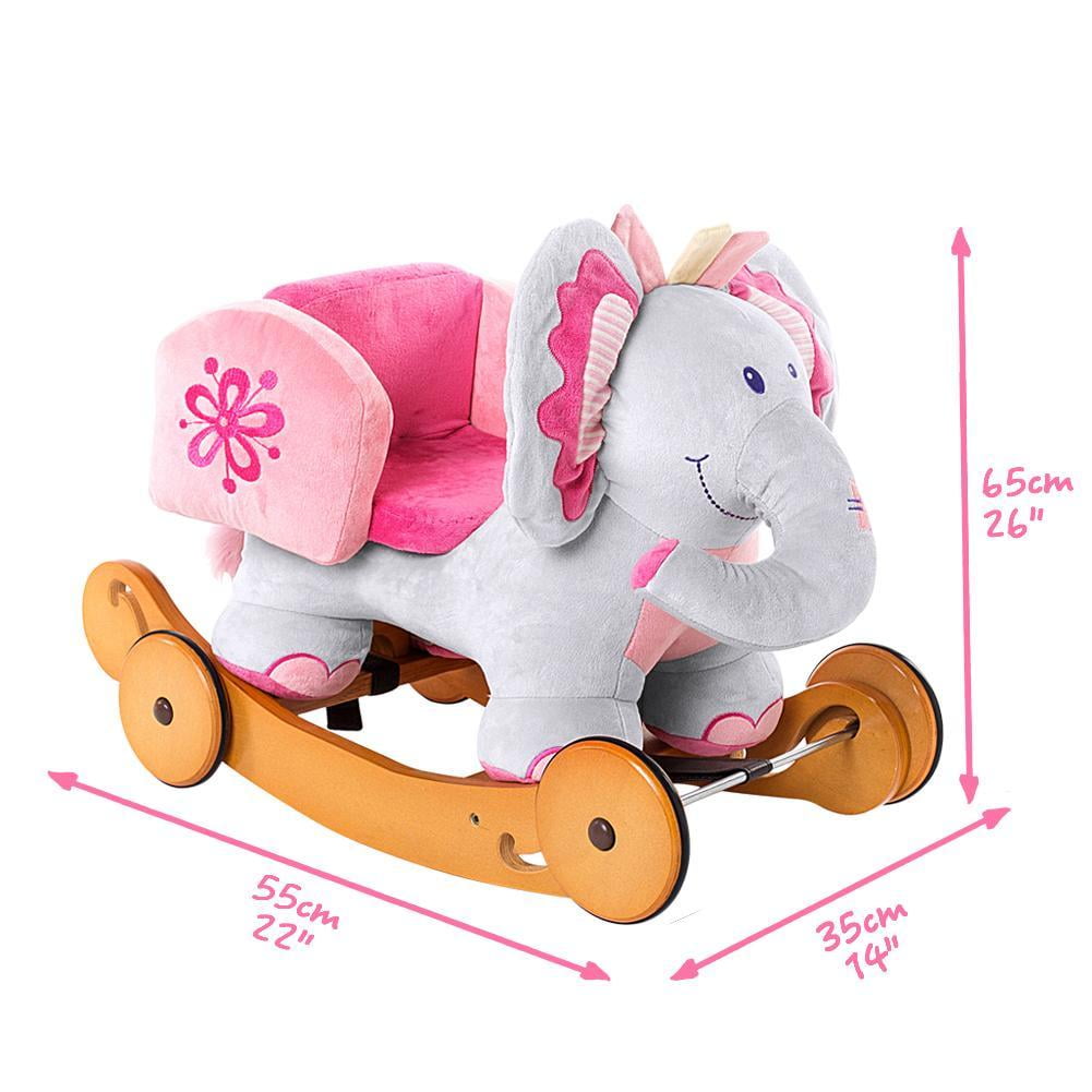 Details about   labebe Baby Rocking Horse Flamingo Baby Plush Rocker Toys Plush Wooden Rid... 