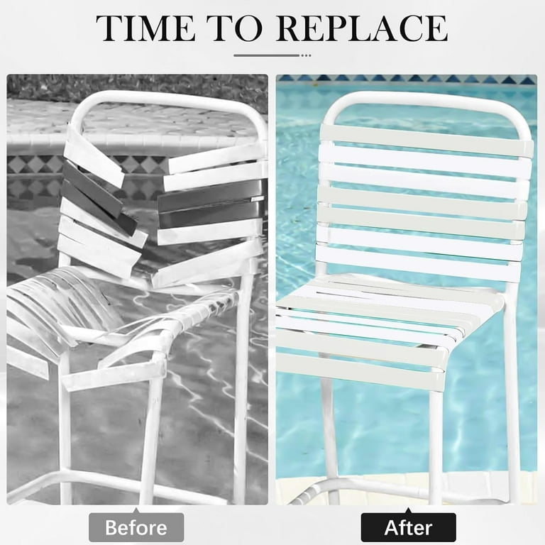 Wide 60ft Long Vinyl Straps for Patio Chairs Repair DIY 60