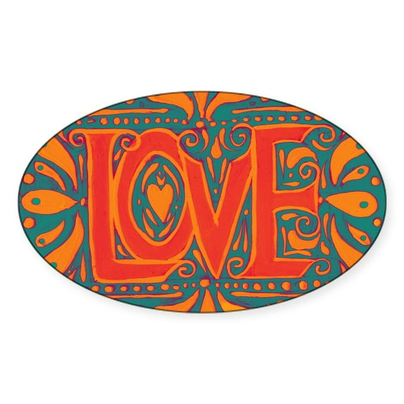 CafePress - Summer Love Sticker - Sticker (Oval)