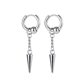 thumbnail image 1 of Earring Clips Punk Style Titanium Steel Cone Chain Tassel Hipster for Man, 1 of 5