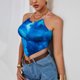 thumbnail image 4 of Moda mujer verano sin mangas Halter Casual Sexy estampado colorido espalda descubierta Camis Fridja  qr2586, 4 of 5