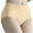 Beige, variant on GigrtiJin Womens Udnerwear Solid Color No Show Mid Cut Underpants Sweatproof Comfortable Panties Briefs