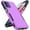 Purple (PC) + Black (TPU), variant on for Moto G Play 2024 Case: Dual Layer Protective Heavy Duty Cell Phone Cover Shockproof Rugged with HD Screen Protector - Military Protection Bumper Tough - Motorola Moto G Play 4G 2024, Blue