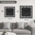 thumbnail image 5 of Black Geometric Wooden Wall Clock Silent Non Ticking, White Greek Key Design Burlap Modern Art Square Wall Clocks Battery Operated, Decor Clock for Home Office, Living Room, Kitchen, 12 Inch, 5 of 9