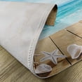 thumbnail image 4 of Ambesonne Beach Place Mats Set of 8, Sunshine Maldives Deck, Placemat 8 pcs, Pale Brown Beige, 4 of 5