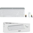 thumbnail image 3 of Logitech MK470 Combo Clavier et Souris Sans Fil Mince - Disposition Moderne et Compacte, Ultra Silencieux, Récepteur USB 2,4 GHz, Blanc Cassé, 3 of 12