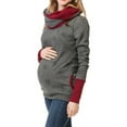 thumbnail image 2 of CKpwisy 3 in 1 Maternity Kangaroo Hooded Sweatshirt for Baby & Mother,Maternity Carrying Parka for Back or Chest Wear, Baby Carriers Holder Hoodie Pregnant Maternity Sweater Women Fall, 2 of 6