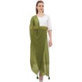 thumbnail image 2 of Phagun Neck Wrap Chiffon Tassel Summer Dupatta Women Long Stole Scarves-Green, 2 of 5