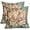 Vintage Country Floral2, variant on Vintage Flower Throw Pillow Covers 18x18 Brown Rust Colored Floral Botanical Pattern Decorative Pillows Outdoor Linen Farmhouse Cushion Case Country Pillowcase for Sofa Bed Room Decor Set of 2