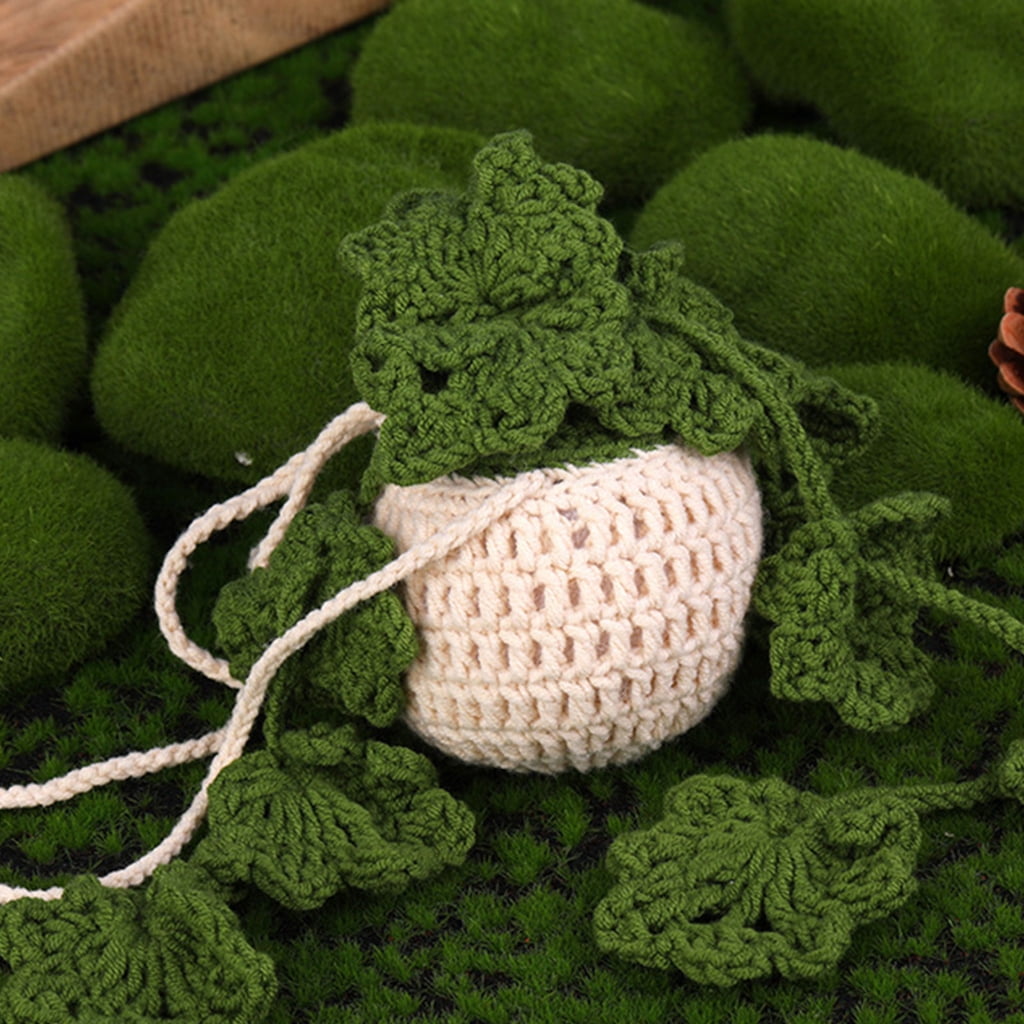 Crochet Kits Hanging Potted Plant Crochet Material with Yarn Crochet Hooks DIY Crochet Starter Kits for Beginners Adults