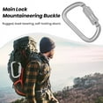 thumbnail image 4 of Boucle Mousqueton Boucle Mousqueton Forte Capacité de Charge Haute Résistance Antirouille Résistant à la Corrosion Compact Polyvalent Robuste Maillon Rapide Pince Mousqueton Fournitures de Camping, 4 of 6