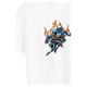 thumbnail image 4 of Camiseta de manga corta para mujer, informal, con gráfico sólido, elástico, cuello redondo, camiseta básica de verano para viajes, entrenamiento, send M, 4 of 8
