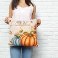 thumbnail image 2 of Orange Blue Pumpkins Fall Pillow Covers 26x26 Inch Decorative Throw Pillow Cover, Thanksgiving Botanical Floral Rustic Sofa Pillowcases Accent Cushion Case Home Decor Bedroom Living Room, 2 of 6