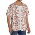 thumbnail image 2 of Goofa Rose Flowers Printed Men's Casual Short-sleeved Shirt,Lightweight Breathable Button-down,Summer Casual men's top,Versatile Fashion shirt-Medium, 2 of 7