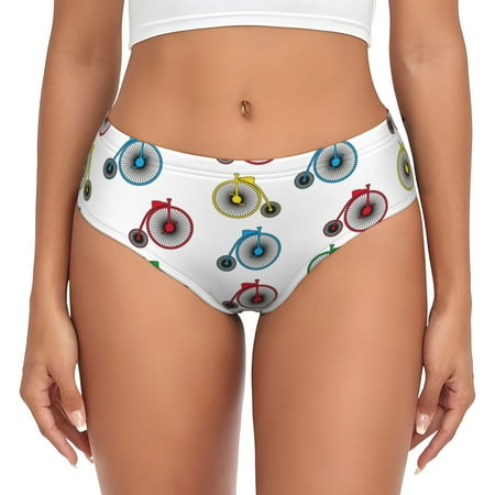 Womens Underwear - colorful penny bike No Show Seamless Underwear for Women  Soft Comfort Stretch Women s Panties  Hipster Ladies Panties Bikini Underwear Briefs