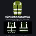 thumbnail image 4 of SFVest High Visibility Reflective Safety Vest Reflective Vest Multi Pockets Workwear Working Clothes Day Night Motorcycle Cycling Warning Safety Waistcoat, 4 of 7