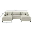thumbnail image 6 of Comfort Pointe Casella Modular Beige Fabric 5-Piece Sectional, 6 of 22