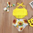 thumbnail image 4 of HAWEE Maillot de Bain Bébé Fille Mignon Triangle à Franges Bikini Tankini 2 Pcs Maillot de Bain Filles, 4 of 6