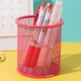thumbnail image 4 of Pen holder cup for desk, pencil cup holder, wire pen cup for desk office pen organizer - red, 4 of 5