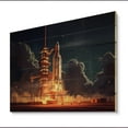 thumbnail image 2 of Designart "Rocket Spaceship in Florida II" Modern Print on Natural Pine Wood, 2 of 5