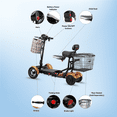 thumbnail image 4 of 4 Wheels Mobility Scooter with Front Basket, Travel Folding Electric Wheelchair for Adult & Elderly - Gold, 4 of 9