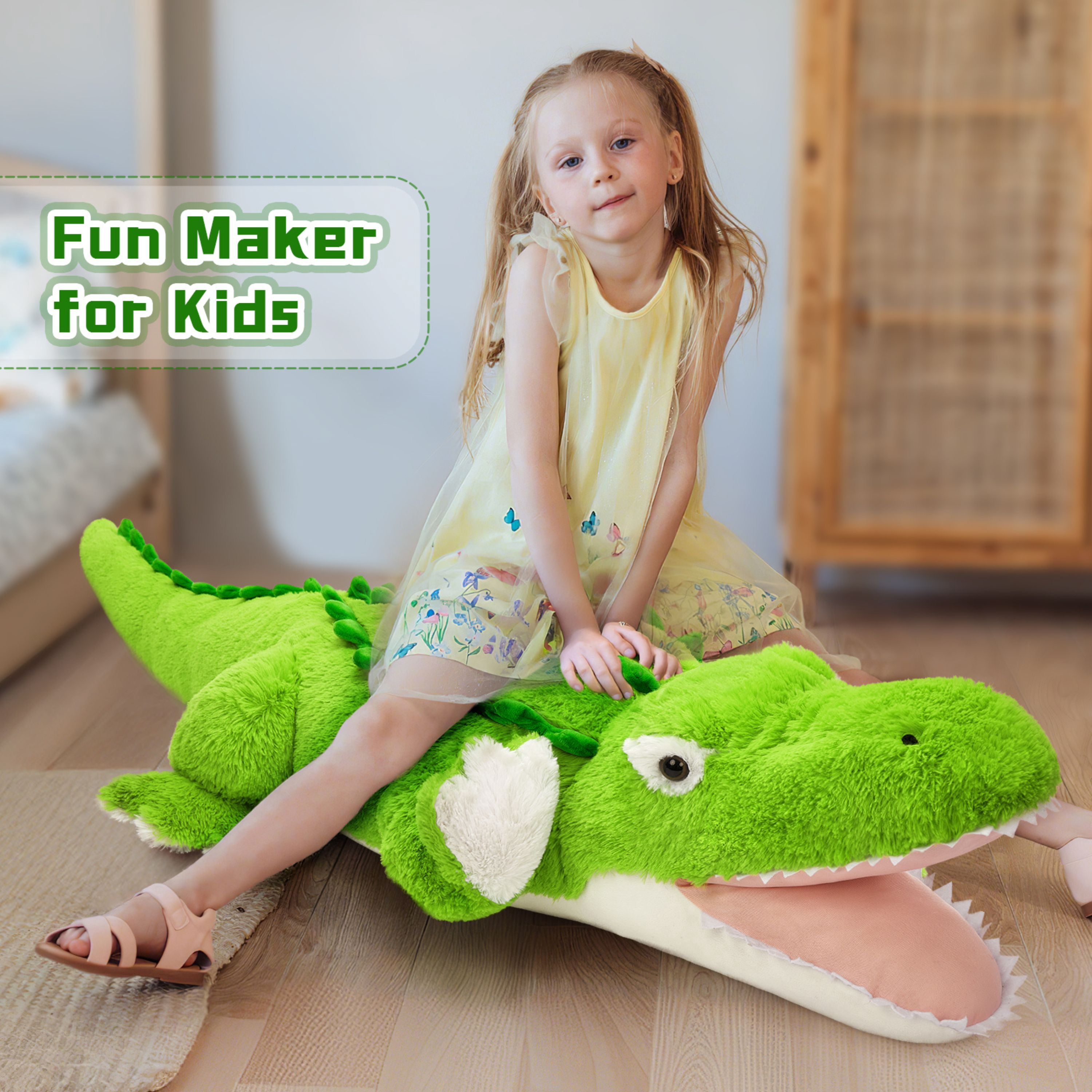 Muiteiur 51" Large Stuffed Animal Alligator Plush Crocodile Toy