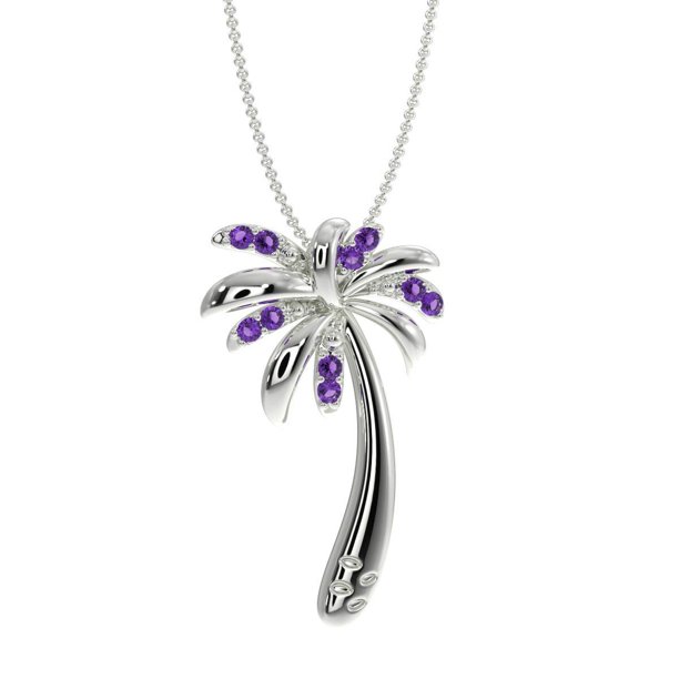 Collar Silver Smile de plata de ley 925 con colgante de amatista