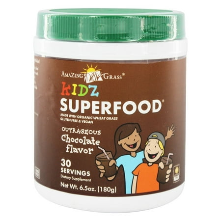 Amazing Grass - Kidz SuperFood Powder 30 Servings Outrageous Chocolate Flavor - 6.5 oz.