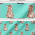 thumbnail image 2 of Soimoi Blue Cotton Poplin Fabric Pig Animal Print Fabric by the Yard 56 Inch Wide, 2 of 7