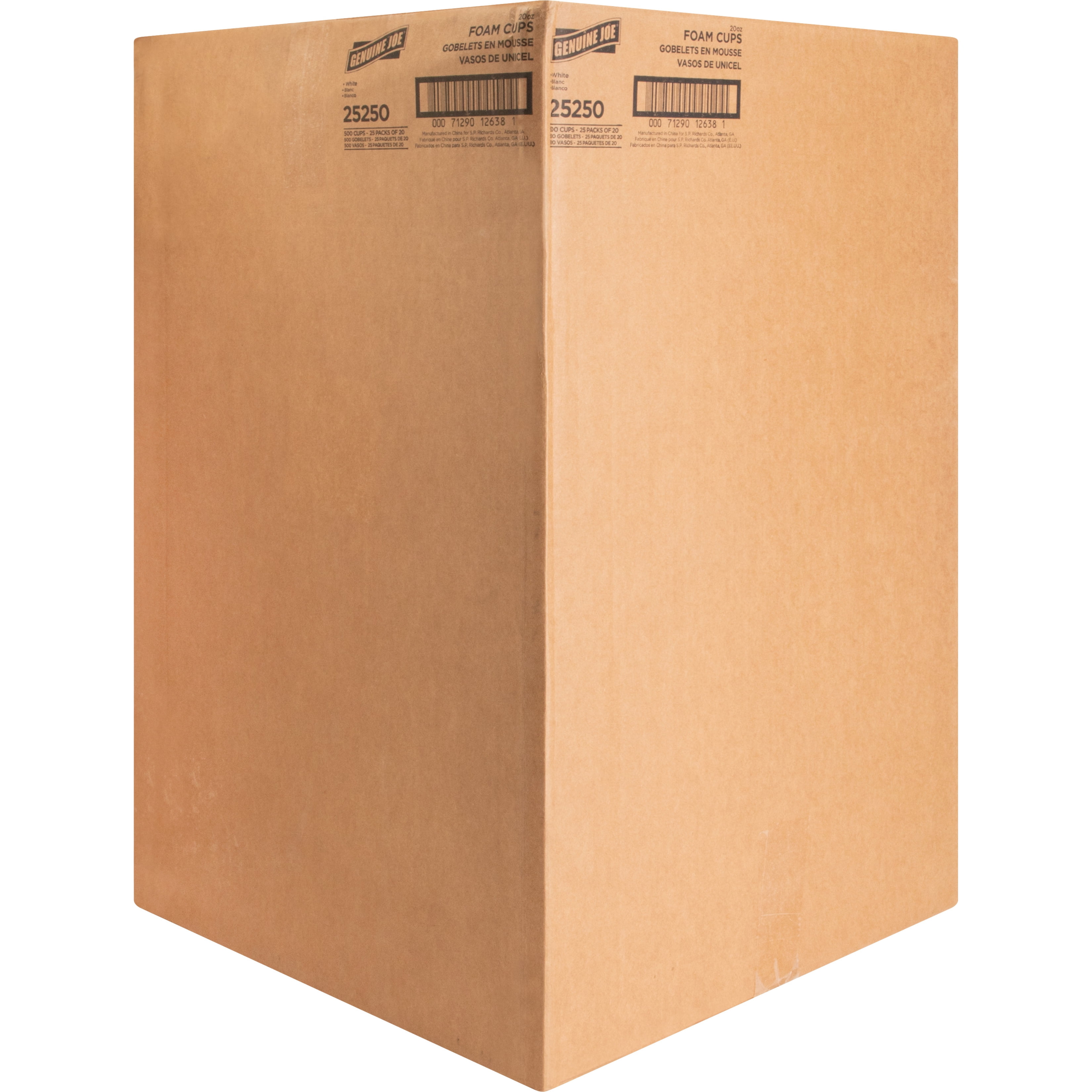 Genuine Joe, GJO25250, Styrofoam Cup, 500 / Carton, White, 20 fl oz