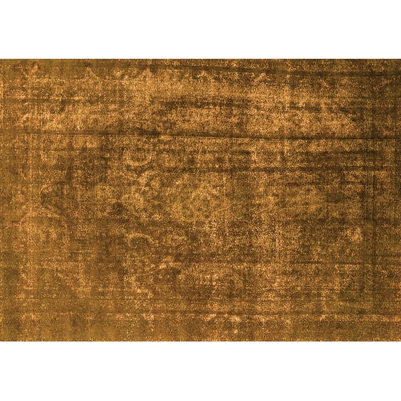 Ahgly Company Indoor Rectangle Oriental Orange Industrial Area Rugs, 8' x 12'