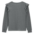 thumbnail image 5 of Gubotare Shirts for Teens Girls Little Girls' Long Sleeve Tee Shirt Crewneck Graphic Tops T-Shirts Size 9-10 (Grey,9-10 Years), 5 of 5