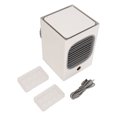 thumbnail image 2 of Miniventilador portátil recargable por USB con rotación de 120°, solución de refrigeración de escritorio, color blanco, CC 5 V, 7 W, diseño extraíble, 2 of 8