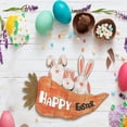 thumbnail image 4 of Happy Easter Hanging Wall Door Sign Hanger Conejo Zanahoria con cadena colgante para fiesta Interior Exterior Porche delantero Decoración Regalo de Zulema Letrero colgante, 4 of 8