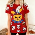 thumbnail image 2 of Camiseta de Manga Corta con Cuello de Tripulación de Impresión de Payaso Casual para Fiesta de Carnaval Verano Diario, 2 of 7