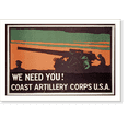 thumbnail image 2 of Historic Framed Print, We need you! Coast Artillery Corps U.S.A..Tolson ; Rode & Brand Litho. N.Y.C., 17-7/8" x 21-7/8", 2 of 9